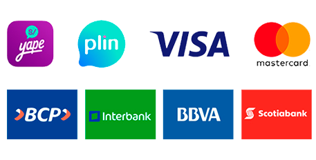 Métodos de Pago LSG: BCP, Interbank, BBVA, Yape, Plin, Visa, MasterCard